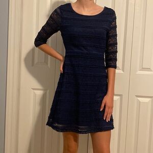 Blue lace dress
